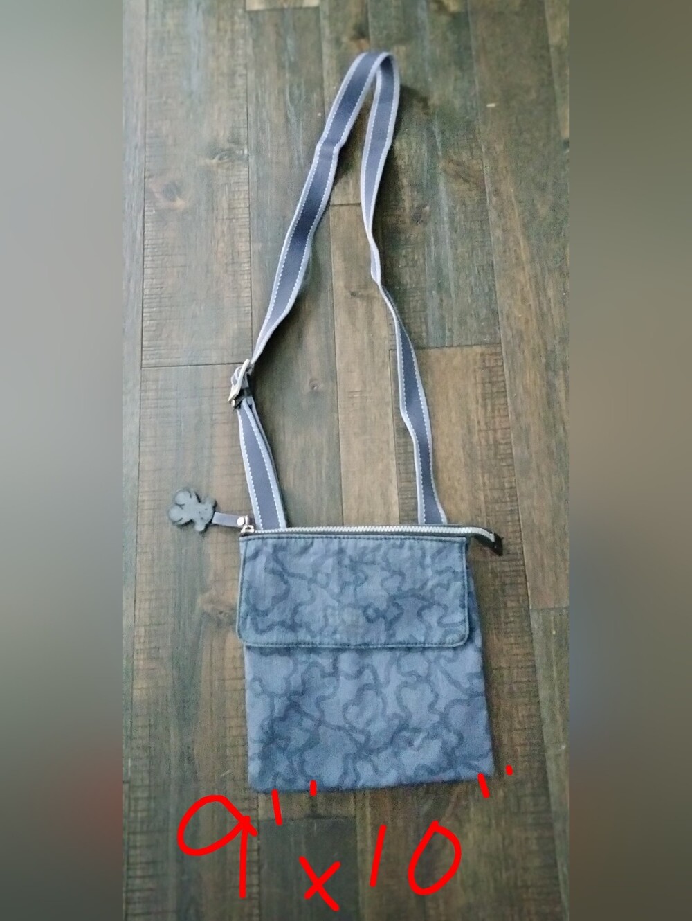 Tous Kaos Blue and Light Blue Striped Fabric Strap with Silver Buckle